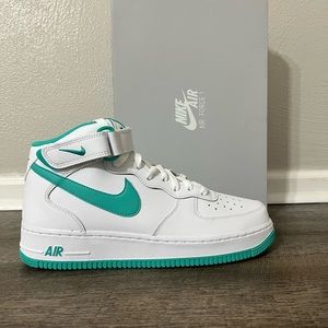 Nike Air Force 1 Mid '07 White Clear Jade Green Men's Shoe Size 10 DV0806-102